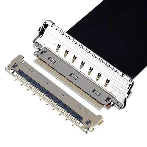 I-PEX Paarungsrichtung Horizontale 20856-050T-01 FFC Koaxialkabel 50P 0,4 mm Schwung