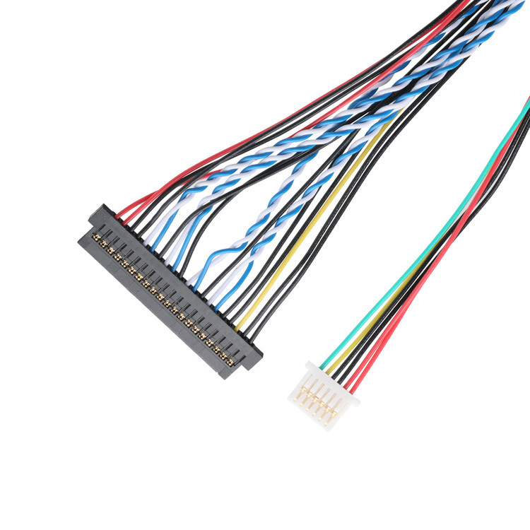 OEM/ODM LVDS-Kabelmontage von JAE FI-X30HL 30P 1,0 mm Abstand zu JAE FI-S20S 20P und SHLP-6P