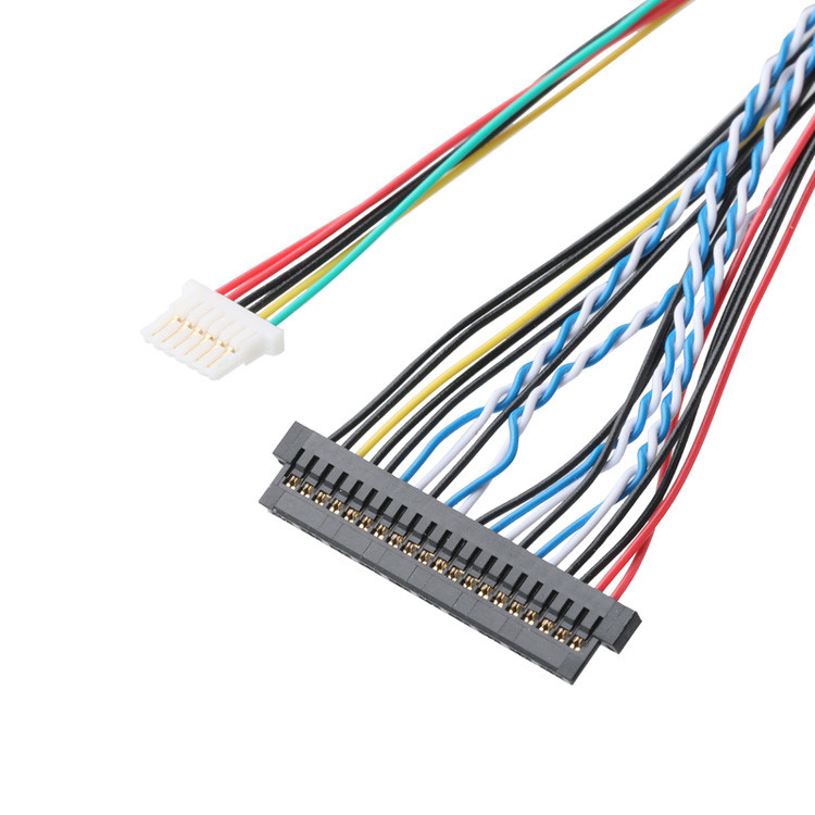 OEM/ODM LVDS-Kabelmontage von JAE FI-X30HL 30P 1,0 mm Abstand zu JAE FI-S20S 20P und SHLP-6P