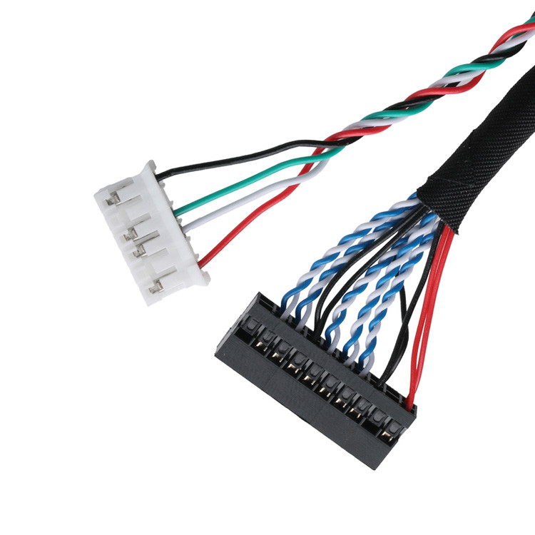 LVDS-Kabelanschlüsse Übertragung von Signaldaten von DF14-20P-1.25H auf PH2.0-6P-Anschluss und DH2.0-T-Terminal