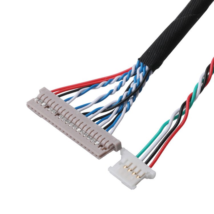 LVDS-Kabelanschlüsse Übertragung von Signaldaten von DF14-20P-1.25H auf PH2.0-6P-Anschluss und DH2.0-T-Terminal