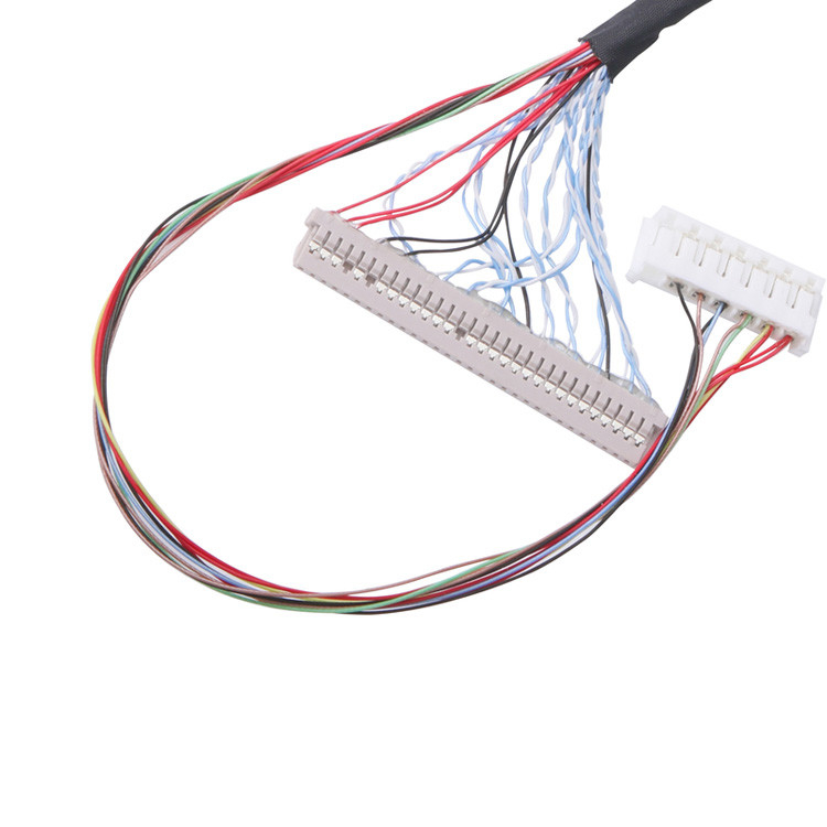 Horizontale Kopplung Typ Mikrokoaxial Anschluss für kundenspezifische 40 Pin Lvds Kabelmontage mit 0,5 mm Pitch Lcd Lvds Kabel