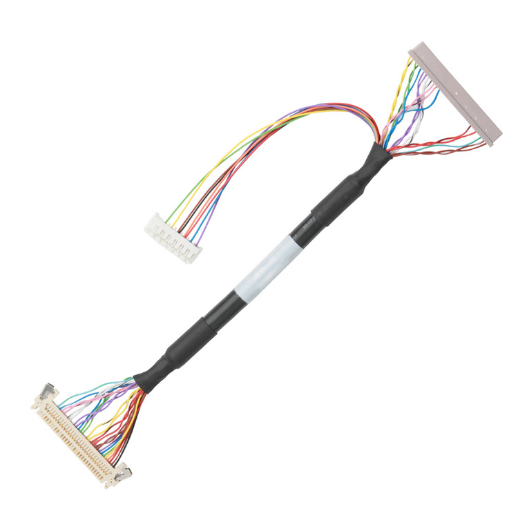LCD-Mutterplattenkabel JAE FI-X30HL 30P bis DF14-30P und JST ERH-7P Kombinierte Kabelanschlüsse OEM/ODM