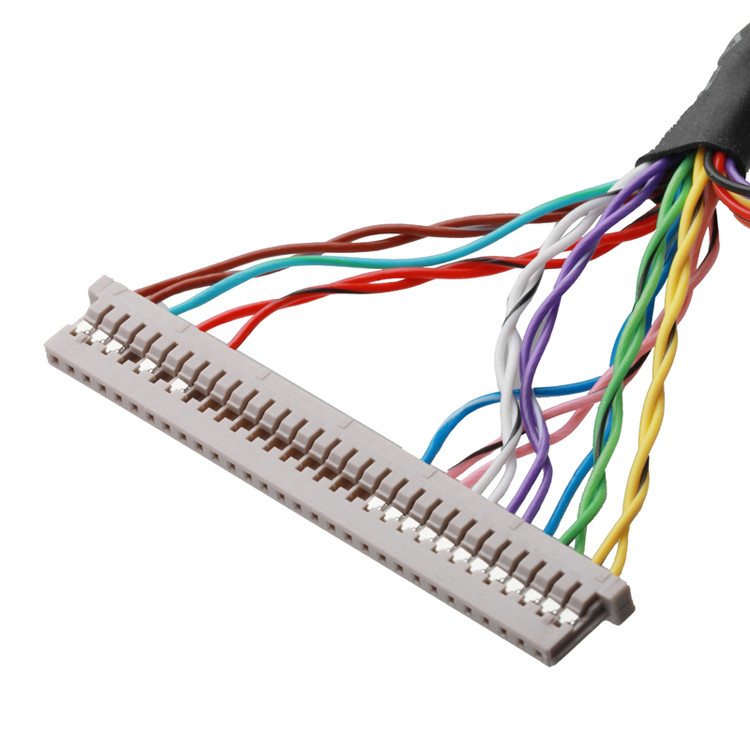 LCD-Mutterplattenkabel JAE FI-X30HL 30P bis DF14-30P und JST ERH-7P Kombinierte Kabelanschlüsse OEM/ODM