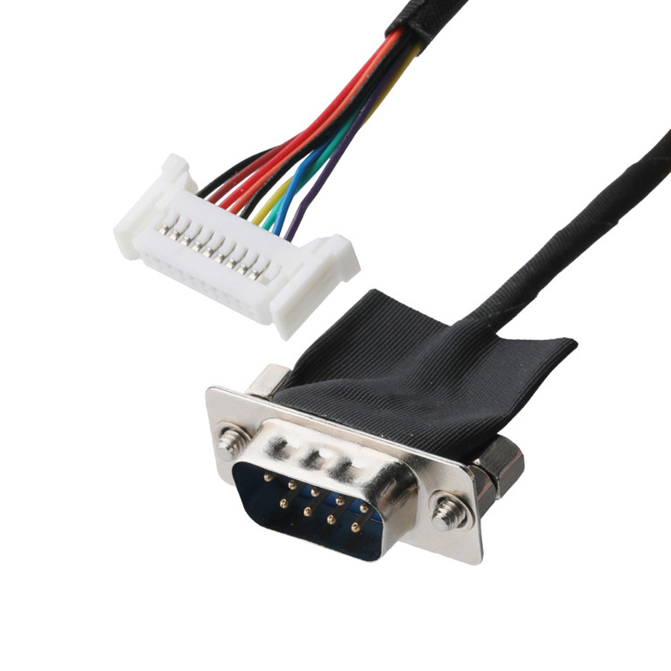 DB-9Pin LVDS Kabelmontage D-SUB-9P Männliche Lötmaschine zu TU1.0 20Pin TU1002HN0-20 Drahtverbindung OEM/ODM