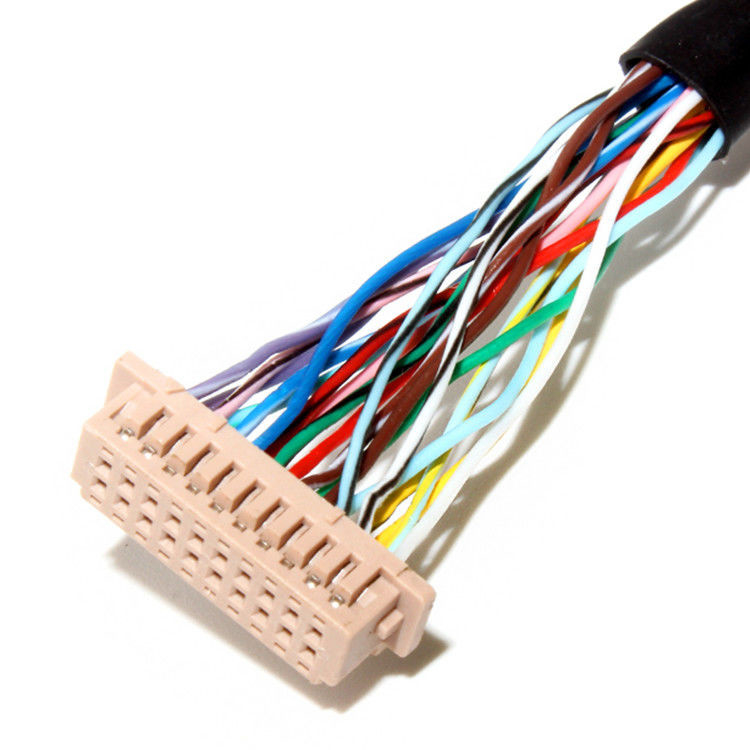 Die LVDS-Kabelmontage mit einem 1,0 mm-Pitch und 32AWG, mit dem  DF13-20DS-1.25C LCD-Anschluss