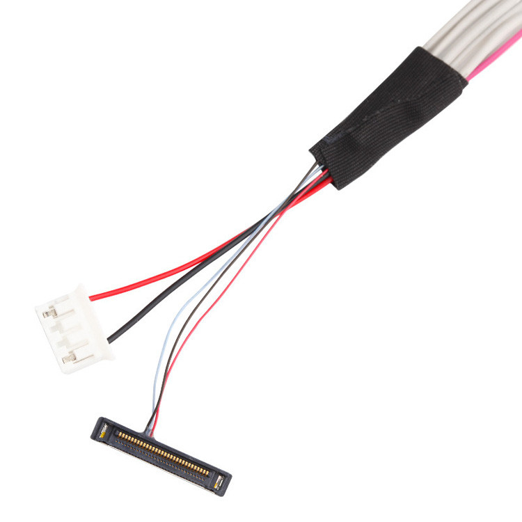 Die LVDS-Kabelmontage mit einem 1,0 mm-Pitch und 32AWG, mit dem  DF13-20DS-1.25C LCD-Anschluss