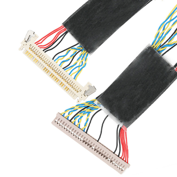 Die 30-Pin-LVDS-EDP-Kabelkonstruktion von  DF14-30S-1.25C bis JAE FI-X30 ist konfiguriert