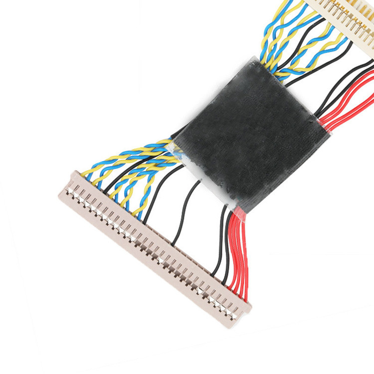 Die 30-Pin-LVDS-EDP-Kabelkonstruktion von  DF14-30S-1.25C bis JAE FI-X30 ist konfiguriert