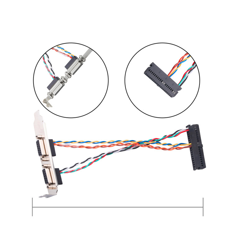 2 Verbindungsstück-Frau 15 Paare Lvds-Kabel-Db15 Pin 205205-2 elektrisch zu Pin 40