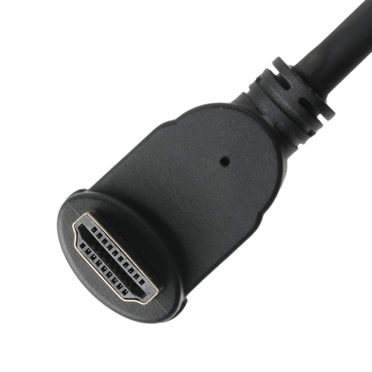 Männliche vertikale 19Pin HDMI-A-Anschlussverbindung zu weiblichem 19Pin HDMI-LCD-Kabel