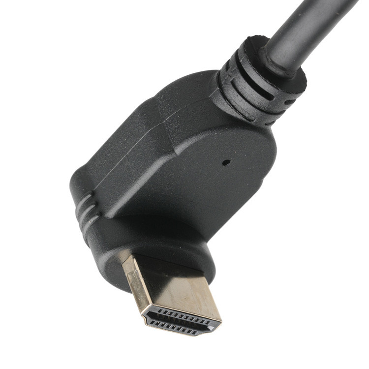 Männliche vertikale 19Pin HDMI-A-Anschlussverbindung zu weiblichem 19Pin HDMI-LCD-Kabel