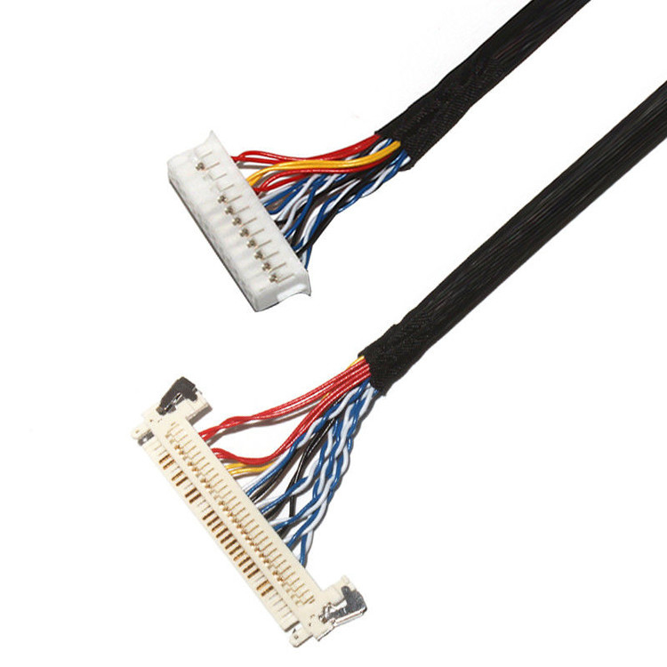Anpassen Längen 2,0 mm Pitch Lvds Kabelmontage 30 Pin IPEX DF11-24DS-2C bis FI-X3OHL OEM/ODM