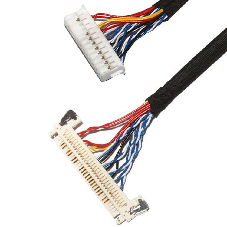 Anpassen Längen 2,0 mm Pitch Lvds Kabelmontage 30 Pin IPEX DF11-24DS-2C bis FI-X3OHL OEM/ODM