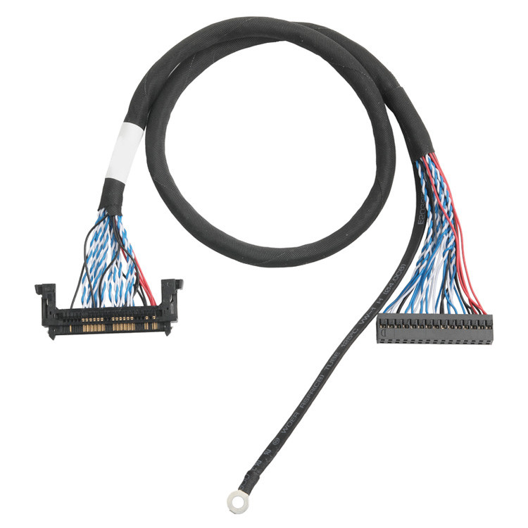 OEM/ODM LVDS-Kabelmontage von JAE FI-RE51HL 51-Pin bis DP2.0 30-Pin oder EGN UL 1571 28AWG Kabel