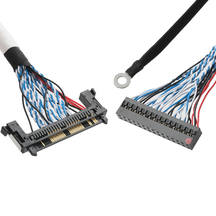 OEM/ODM LVDS-Kabelmontage von JAE FI-RE51HL 51-Pin bis DP2.0 30-Pin oder EGN UL 1571 28AWG Kabel