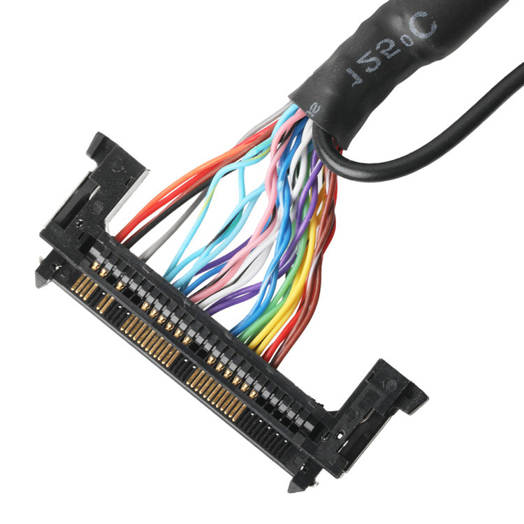 OEM/ODM LVDS-Kabelmontage von JAE FI-RE51HL 51-Pin bis HD-SUB 26-Pin männlich gelötetes UL 1007 20AWG-Kabel