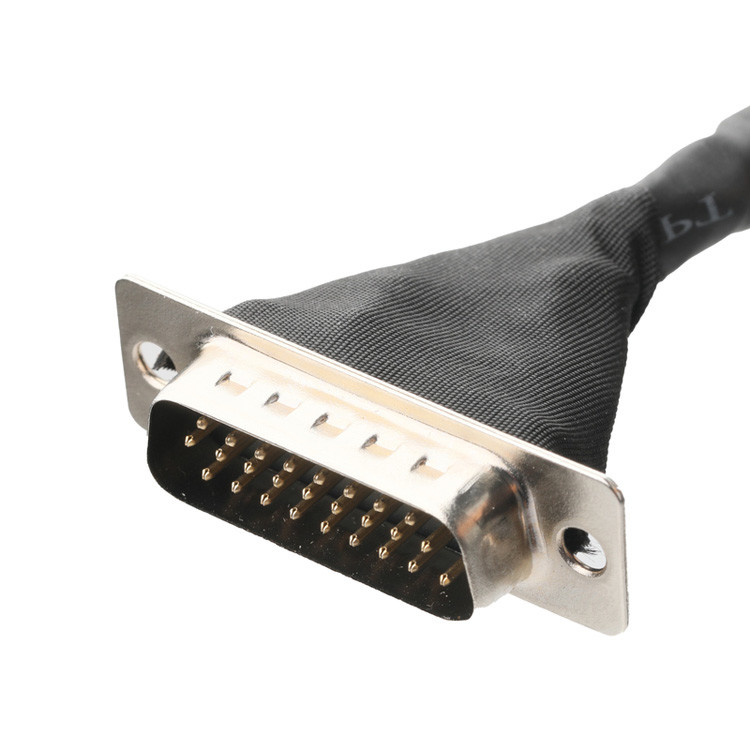 OEM/ODM LVDS-Kabelmontage von JAE FI-RE51HL 51-Pin bis HD-SUB 26-Pin männlich gelötetes UL 1007 20AWG-Kabel