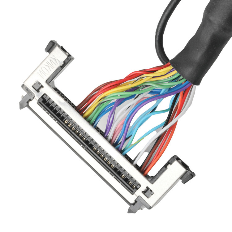 OEM/ODM LVDS-Kabelmontage von JAE FI-RE51HL 51-Pin bis HD-SUB 26-Pin männlich gelötetes UL 1007 20AWG-Kabel