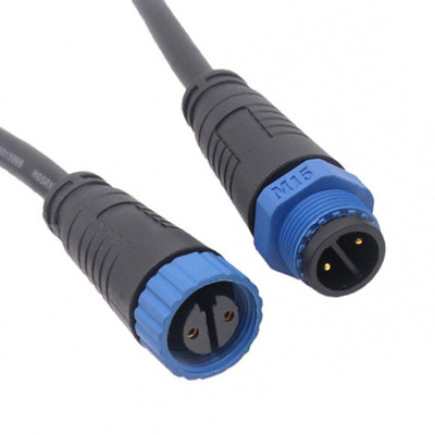 M15 Industrial 2, 3 Pin Circular Connector mit Schweißvorrichtung und wasserdichtem IP67-Rating OEM/ODM