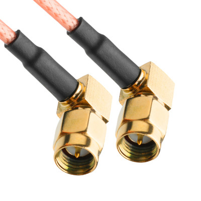 ROHS RF Koaxialanschlüsse RG316 Kabel RA SMA Stecker Rechtswinkel Stecker Kabelanschluss