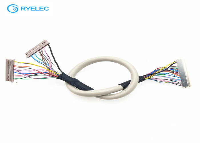 AWG-Lehre 30 schirmte ringsum Kabel 30 Y Lvds Pin JAE FI-X30H zu 2* DF14-20S-1.25C ab