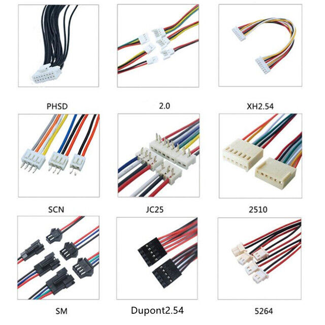 Kundenspezifischer Kabelbaum mit JST-Stecker und anpassbarer Länge, ISO9001-zertifizierte Kabelkonfektion