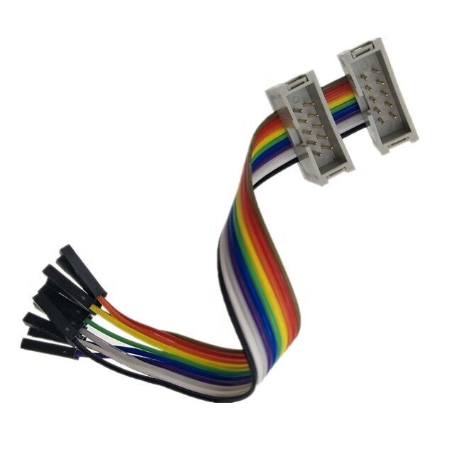 10-Pin Dual IDC-Buchse Stecker mit 2,54 mm Rastermaß, vergoldetes Flachbandkabel