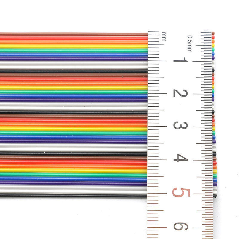 Kundenspezifisches Rainbow-Flachbandkabel mit PVC-Isolierung und 1,27-mm-IDC-Steckverbindern