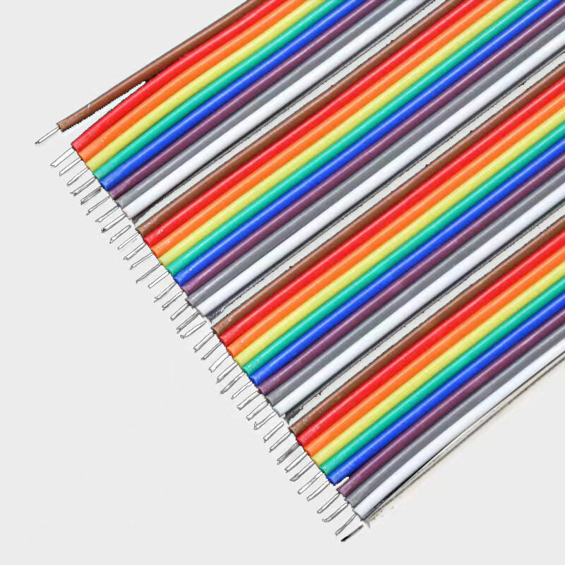 Kundenspezifisches Rainbow-Flachbandkabel mit PVC-Isolierung und 1,27-mm-IDC-Steckverbindern