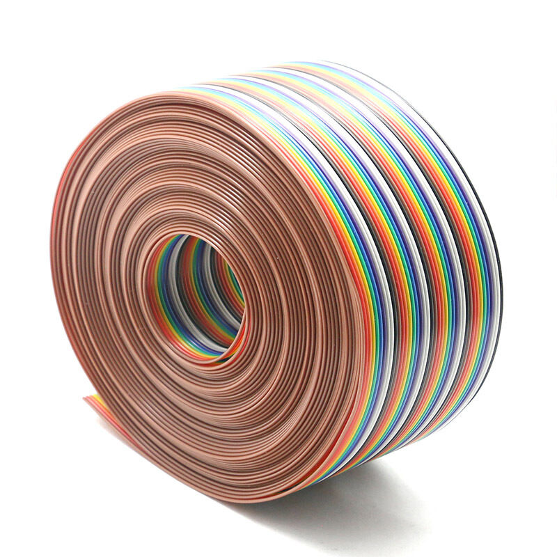 Kundenspezifisches Rainbow-Flachbandkabel mit PVC-Isolierung und 1,27-mm-IDC-Steckverbindern