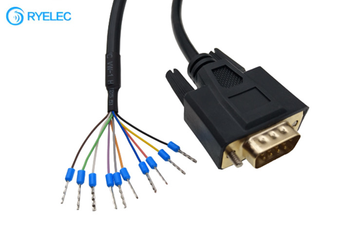 Computer-Kabel Mann-RS232 VGA-DBs 9P DB9 zur Zwinge Mini Crimp Terminal Connector