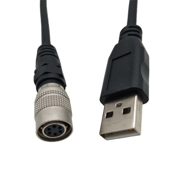 Kundenspezifischer Kabelbaum-Kabelbaum  6 Pin Push Pull Circular USB2.0 für Kameras